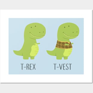 T-Rex vs T-Vest Posters and Art